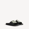 Sandalias tipo chancla para hombre en negro/amarillo
