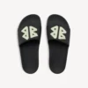 Sandalias tipo chancla para hombre en negro/amarillo