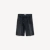 Shorts de denim para hombre, de color negro, que no se arrugan
