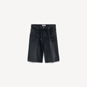 Shorts de denim para hombre, de color negro, que no se arrugan