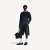 Shorts de denim para hombre, de color negro, que no se arrugan