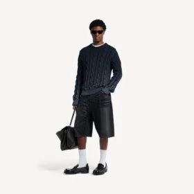 Shorts de denim para hombre, de color negro, que no se arrugan