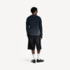 Shorts de denim para hombre, de color negro, que no se arrugan