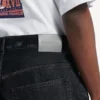 Shorts de denim para hombre, de color negro, que no se arrugan