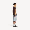 Shorts de denim para hombre «Stay Press» en azul claro decolorado Shorts de denim para hombre «Stay Press» en azul claro decolorado