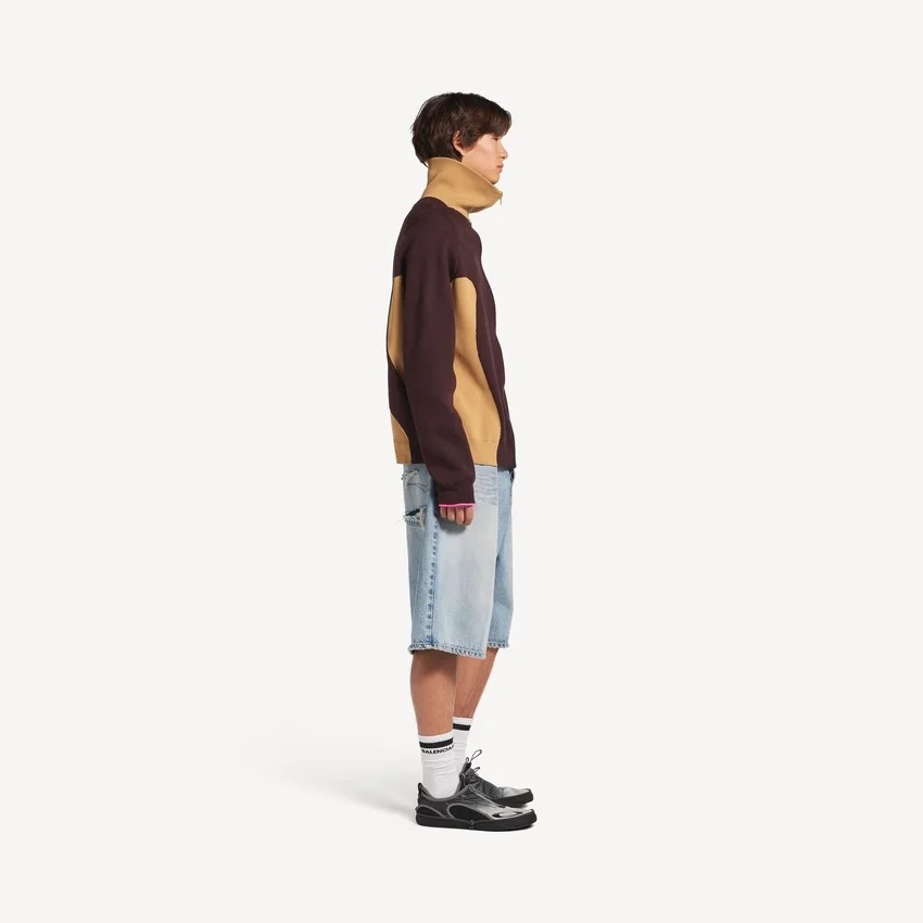 Shorts de denim para hombre «Stay Press» en azul claro decolorado Shorts de denim para hombre «Stay Press» en azul claro decolorado
