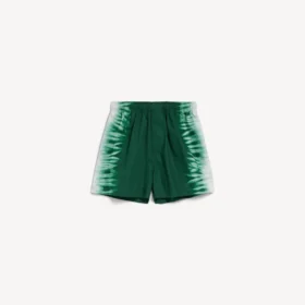 Shorts de hombre de corte holgado con estampado «extreme tie dye» en verde/blanco