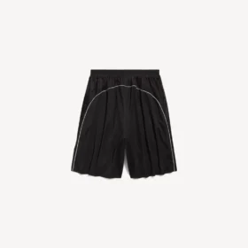 Shorts holgados de fútbol para hombre en negro