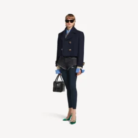 Shorts mini para mujer en azul marino/negro sobreteñido