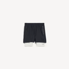 Shorts técnicos para hombre en azul marino/blanco