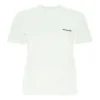 SS21 Camiseta de cuello redondo y manga corta con logo, color blanco 612964TJV879040