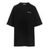 SS21 Camiseta negra de cuello redondo con logo de letras BB 641655TJV871070