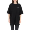 SS21 Camiseta negra de cuello redondo con logo de letras BB 641655TJV871070