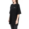 SS21 Camiseta negra de cuello redondo con logo de letras BB 641655TJV871070