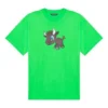 SS21 Camiseta unisex de manga corta con estampado de dibujos animados de motivos pequeños, verde 612966TJVM93302