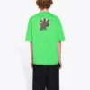 SS21 Camiseta unisex de manga corta con estampado de dibujos animados de motivos pequeños, verde 612966TJVM93302