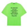 SS21 con estampado de palabras, manga corta, unisex, verde 641614TJVI34162