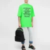 SS21 con estampado de palabras, manga corta, unisex, verde 641614TJVI34162