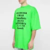 SS21 con estampado de palabras, manga corta, unisex, verde 641614TJVI34162