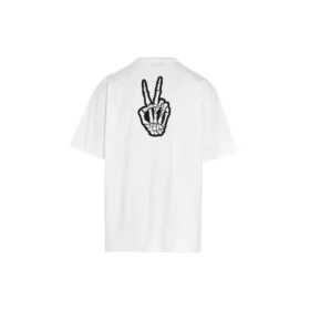 SS21 Drip Peace, corte grande, estampado de sonrisas, estilo casual, GS, blanco 641675TKVA18639