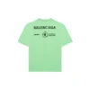 SS21 Retro de manga corta verde fluorescente 612965THV844162