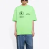 SS21 Retro de manga corta verde fluorescente 612965THV844162