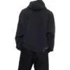 Sudadera con capucha 90/10 de corte ancho «Washed Black» 674986TMVH41055