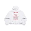 Sudadera con capucha, ajuste mediano y cremallera de la serie Music Archive «Light Grey Red» 744457TQVA61561