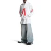 Sudadera con capucha, ajuste mediano y cremallera de la serie Music Archive «Light Grey Red» 744457TQVA61561