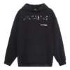 Sudadera con capucha Balenciaga con diseño dibujado a mano, corte mediano «Negro» 600583TOVO61070