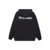 Sudadera con capucha Balenciaga con diseño dibujado a mano, corte mediano «Negro» 600583TOVO61070