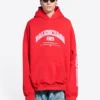 Sudadera con capucha Balenciaga de corte ancho «Rojo» 674986TLVJ26441