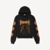 Sudadera con capucha Balenciaga Sacra Cœur para mujer, corte medio, en negro