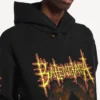 Sudadera con capucha Balenciaga Sacra Cœur para mujer, corte medio, en negro