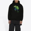 Sudadera con capucha Balenciaga x Marvel Hulk, corte mediano «Negro» 600583TLV581000