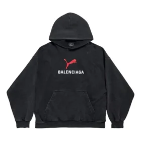 Sudadera con capucha Balenciaga x Puma, corte mediano «Black Faded» 767877TTVA41041 Sudadera con capucha Balenciaga x Puma, corte mediano «Black Faded» 767877TTVA41041