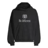 Sudadera con capucha BB Be Different Popover «Negro Blanco» 720406TNVB41070