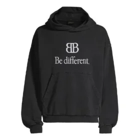 Sudadera con capucha BB Be Different Popover «Negro Blanco» 720406TNVB41070