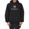 Sudadera con capucha BB Be Different Popover «Negro Blanco» 720406TNVB41070