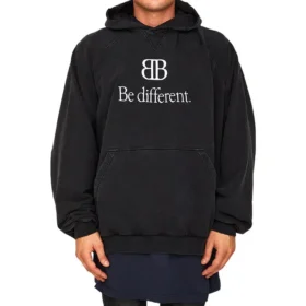 Sudadera con capucha BB Be Different Popover «Negro Blanco» 720406TNVB41070