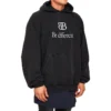 Sudadera con capucha BB Be Different Popover «Negro Blanco» 720406TNVB41070