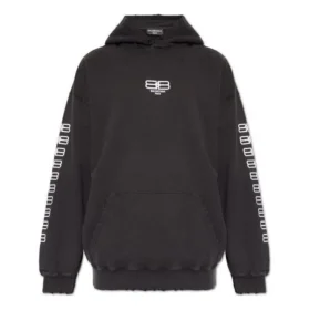 Sudadera con capucha BB Icon, corte mediano, «Negro Blanco» 570811TMVG69034