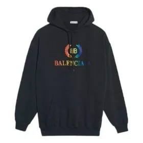 Sudadera con capucha bordada, negra 570798TEV501000