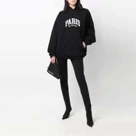 Sudadera con capucha Cities Paris de corte ancho «Negro Blanco» 674986TLVL81070