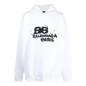 Sudadera con capucha con BB Icon dibujado a mano, corte grande «Blanco» 620973TNVQ19040
