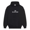 Sudadera con capucha, cordón y mangas largas de felpa Bb Pixel, color negro 578135TKVI81070