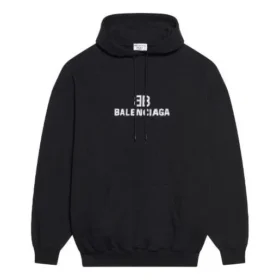Sudadera con capucha, cordón y mangas largas de felpa Bb Pixel, color negro 578135TKVI81070