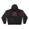 Sudadera con capucha Crypto, corte mediano «Negro descolorido» 742603TOVN71055