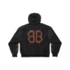Sudadera con capucha Crypto, corte mediano «Negro descolorido» 742603TOVN71055