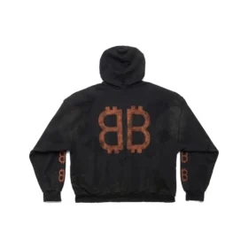 Sudadera con capucha Crypto, corte mediano «Negro descolorido» 742603TOVN71055